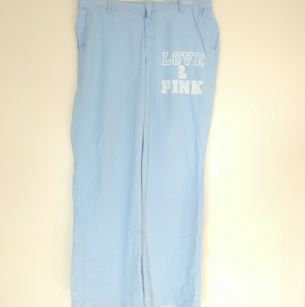 PINK Victoria's Secret Blue Pajama Bottoms